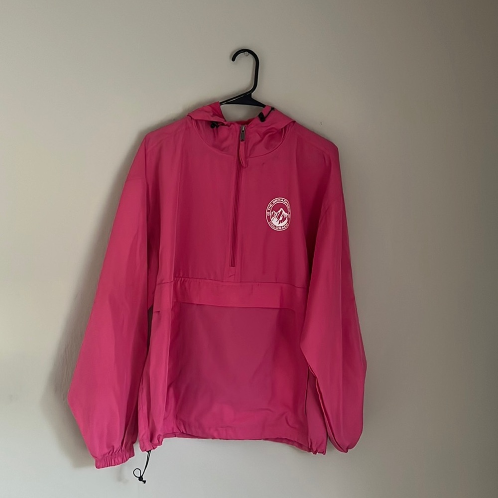 pink wind breaker
